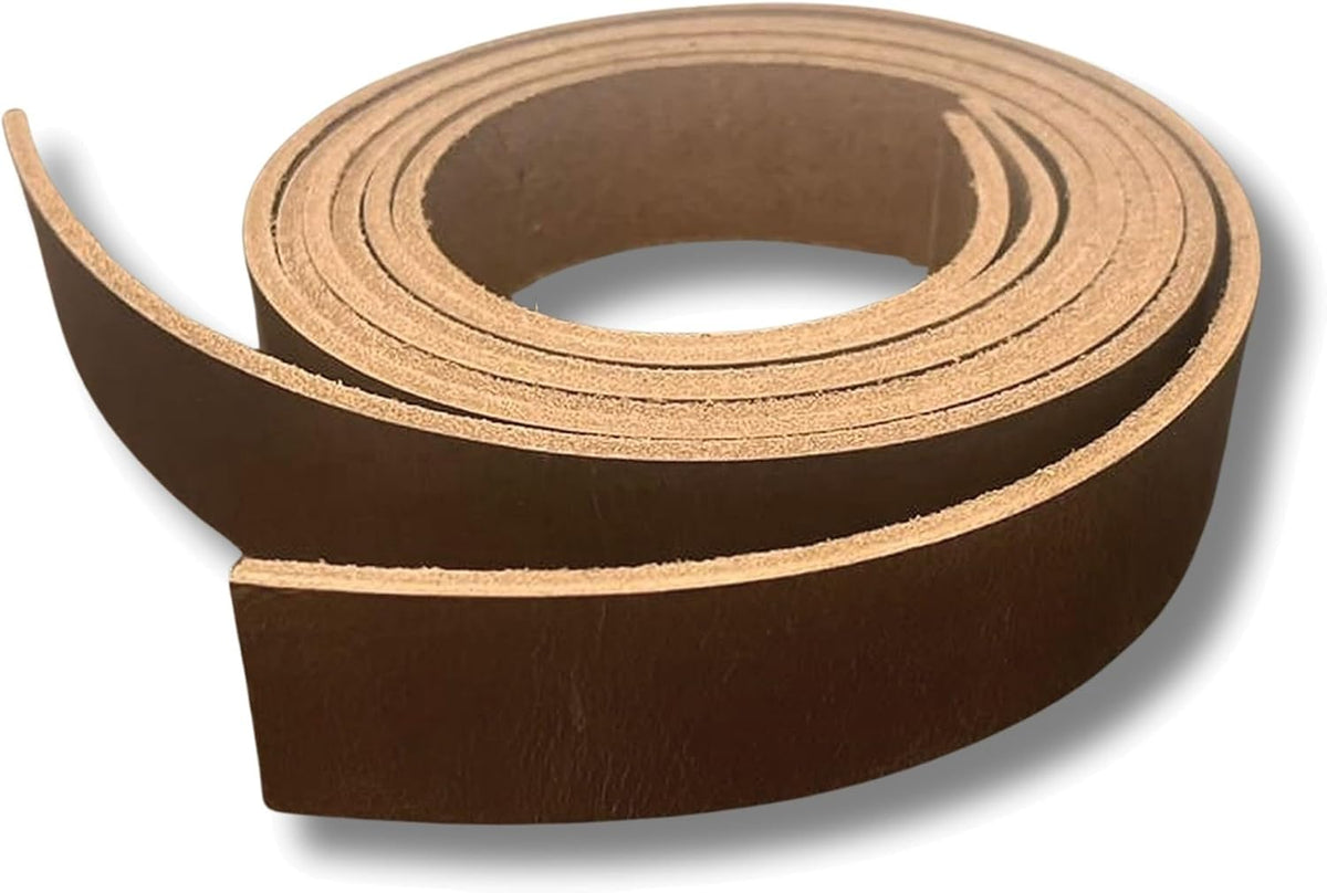 Craft Colt Leather Belt Blank Straps, 10 Pack, Brown Buffalo, 1.5 Inch
