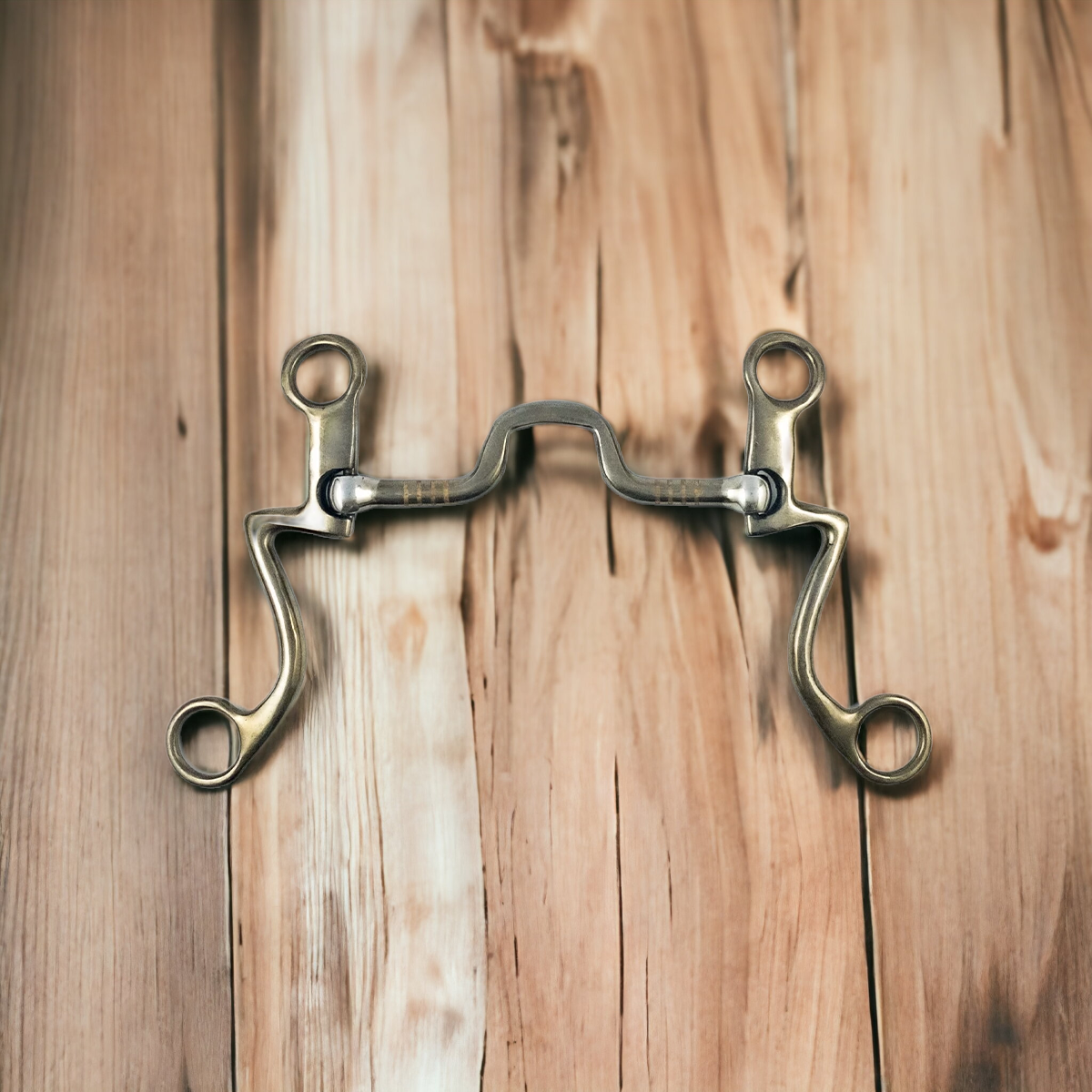 Western Style Horse Bit -  Half Square Design Cow Boy Shank