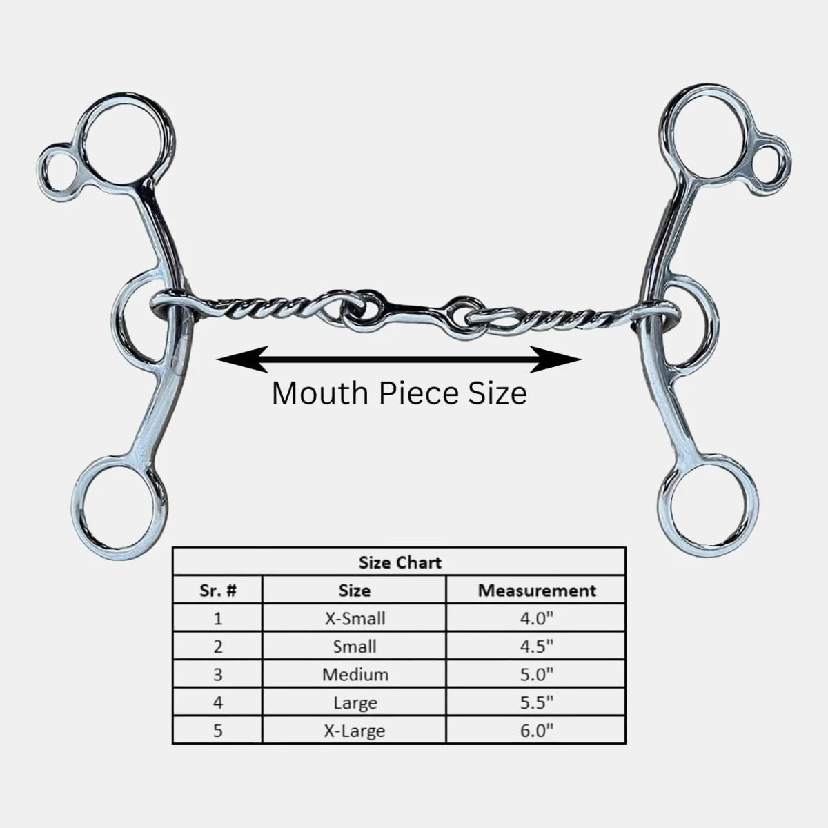 Western Style Stainless Steel Horse Bit - Dog Bone Design