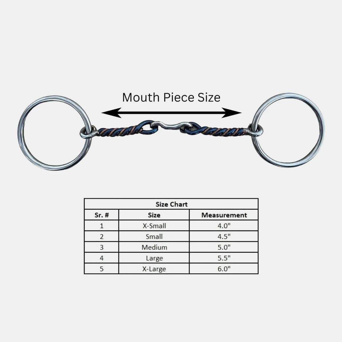 Classic Style Stainless Steel Horse Bit - Copper Wire Dog Bone Design