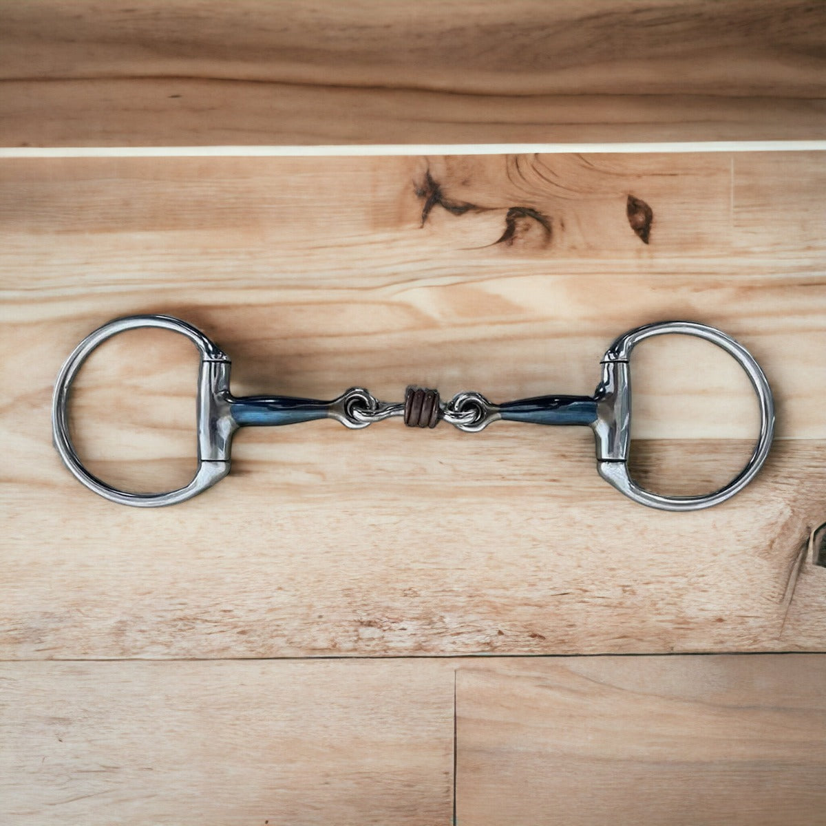 English Style Stainless Steel Horse Bit - D Ring Copper Wire Spring Design