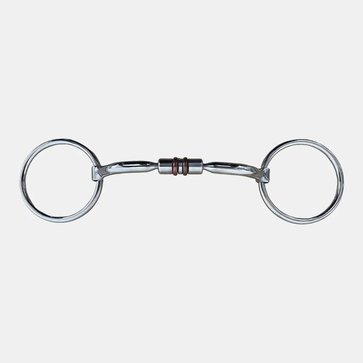 Classic Style Stainless Steel Horse Bit - Copper Wire Straight Roller Design