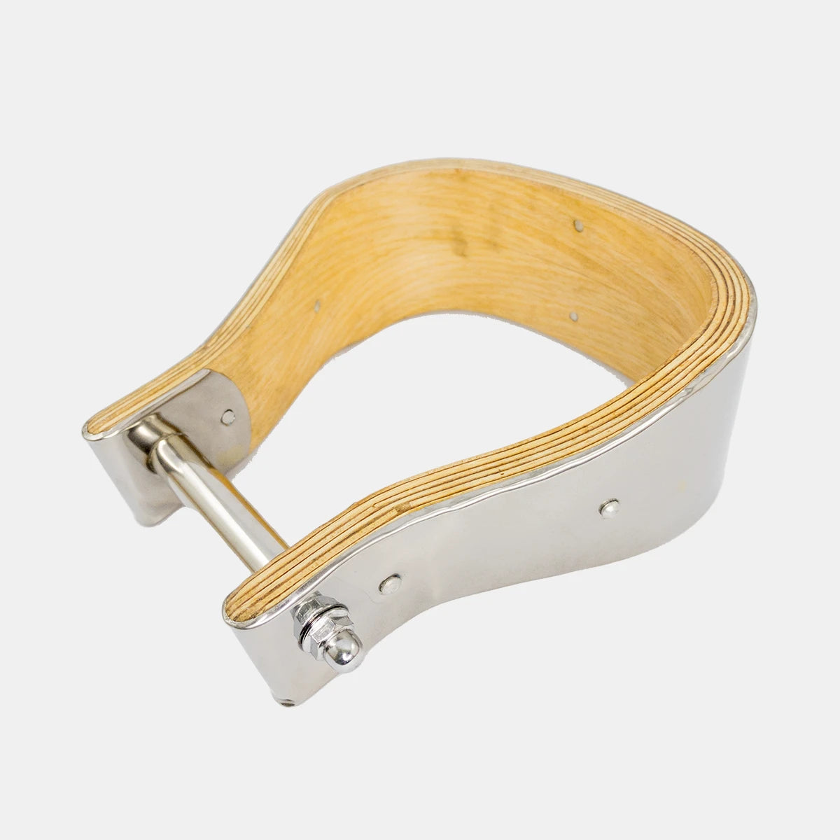 Western Style Wooden Wide Bell Saddle Steel Covered Stirrup