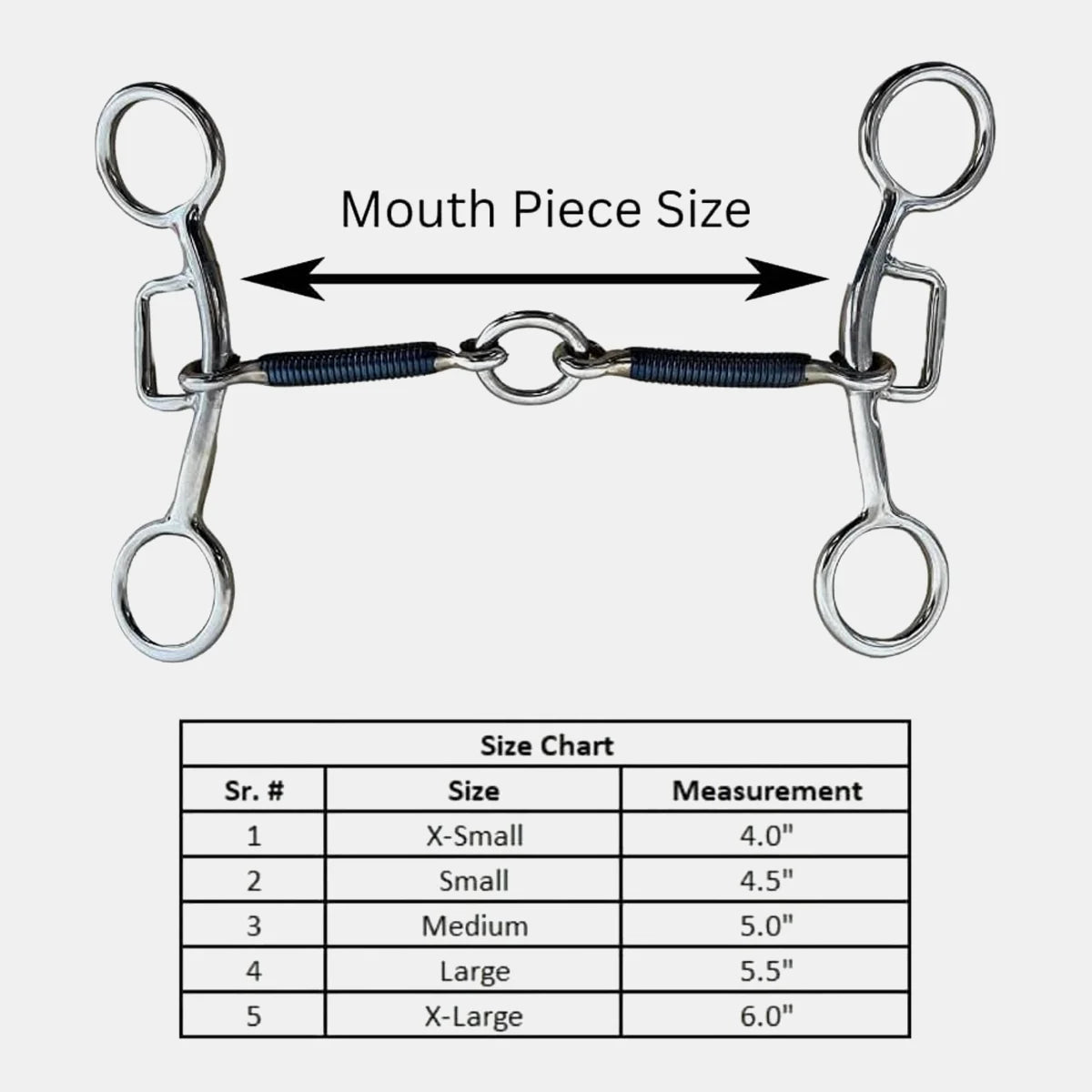 Western Style Stainless Steel Horse Bit - Sweet Iron Spring Design